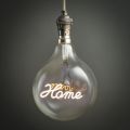 Modern Word LED Light Bulb Warm Glow Design