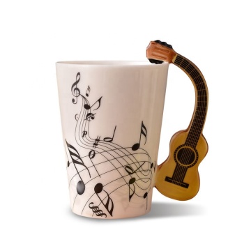 Musical Notes Design Guitar Mug - Perfect Gift for Music Lovers