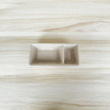 Bagasse A22 Snack tray 205x100x33mm