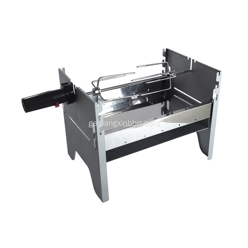 Grill BBQ Gualaigh Inaistrithe le Rotisserie Motor Kit