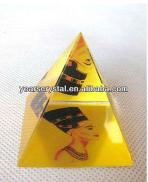 Factory price for 3d crystal pyramid (G-0289)