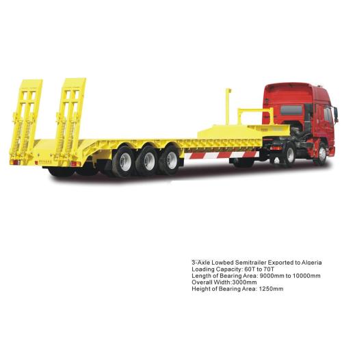 ISO CCC Approved 3-Axles 40t Low Bed Trailer