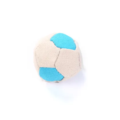 Canvas football with catnip cat accessories toy