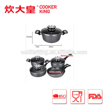 2016 aliminum fashion design cookware set with non-stick coating