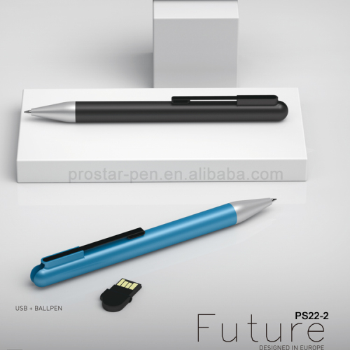 promotional Gift Cheap metal logo pen with usb