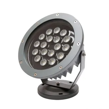 Outdoor Round Aluminum Projector 18W Automatic RGB DC LED Floodlight