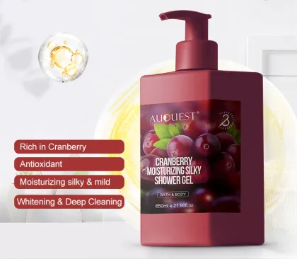 Private Label Organic Cranberry Oil Skin Shower Gel