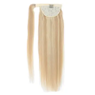 100g 22inch wrap around ponytail claw clip ponytail natural human hair extensions