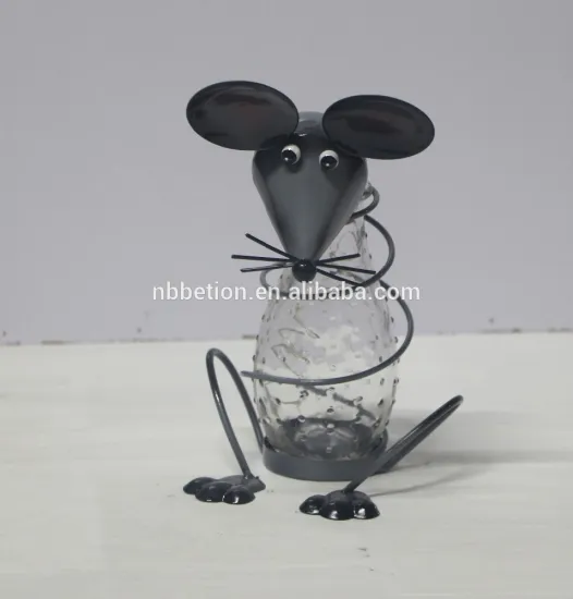 solar garden light metal mouse shaped garden solar light iron animal garden solar light solar garden light