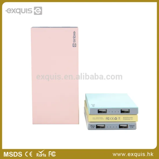 Exquis ultra-thin polymer battery power bank 8000mah