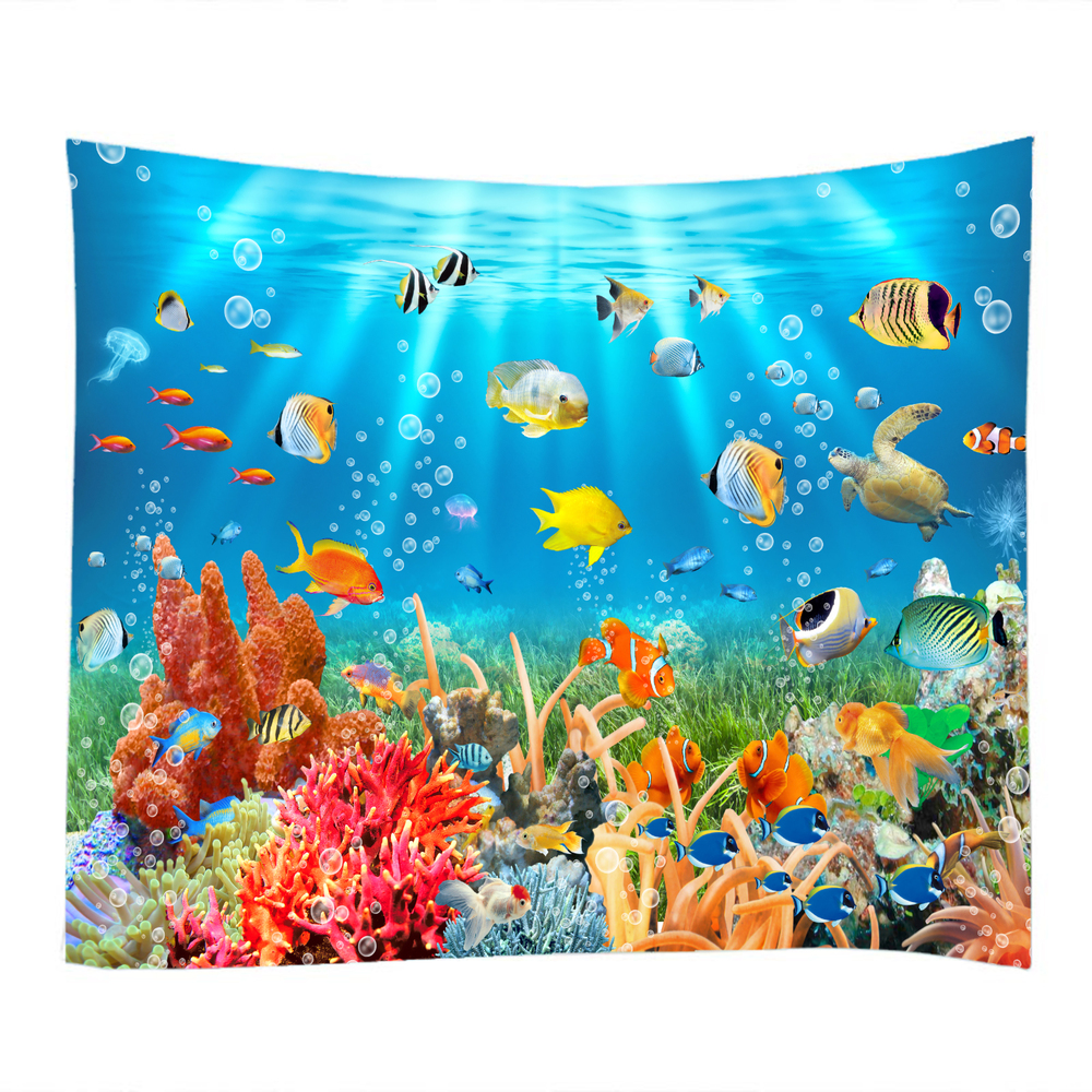 Aquatic plush decorative tapestry2024-0 (5)-01