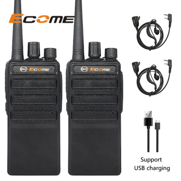 ECOME ET-99 USB Tragbarer Ohrhörer Zwei-Wege-Radio-Langstrecken-Walkie-Talkie-Set