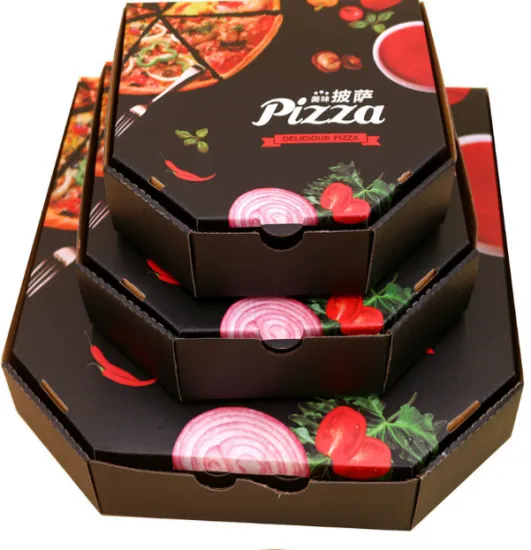 Recyclable Custom Rectangular Corrugated Paper Pizza Box