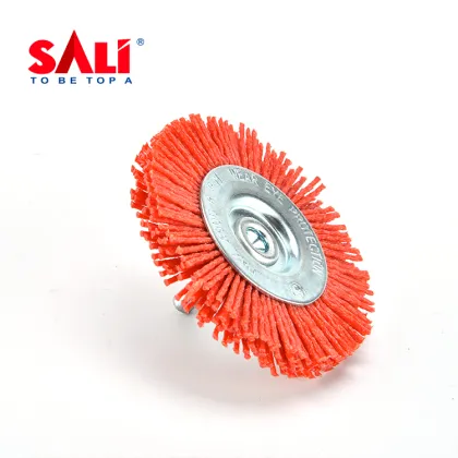 Red Nylon Shaft Polishing Brush for Drill Machines