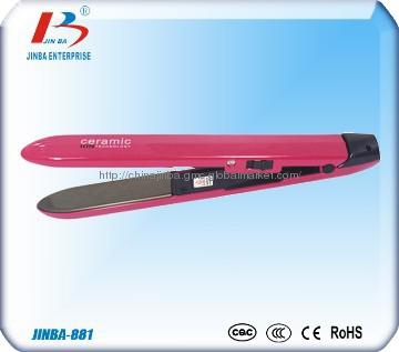 Professional slim hair straightener, hair iron-pink