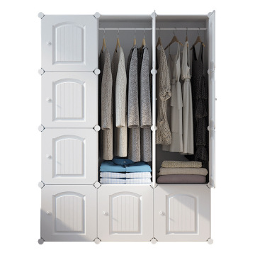 Portable Wardrobe: A Multi-Functional Clothes Storage Organizer with Hanging Rack and Shoe Cabinet