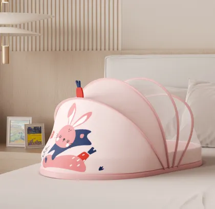 Baby mosquito net children's yurt installation