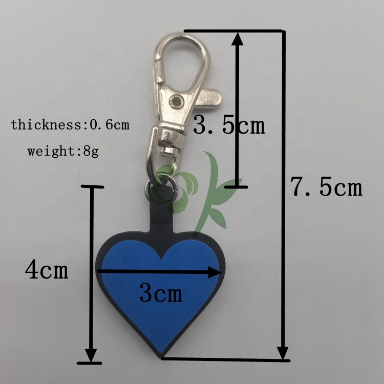 Silicone Heart Shape Unique Identification Pet Tag