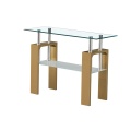Mesa de consola de vidrio rectángulo de sala de estar moderna