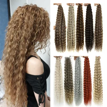 Soft Long Water Wave Crochet Hair Synthetic Goddess Braiding Hair Natural Wavy Ombre Blonde Hair Extensions
