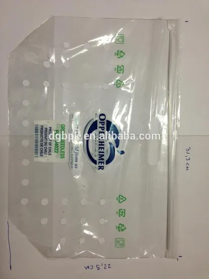 air ventation holes zipper grape bag
