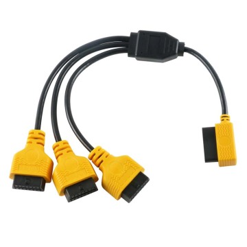 Autool OBD2 Cable Connector - Universal Car OBD2 Adapter 1 to 3 Splitter 16pin Male to Female Extension