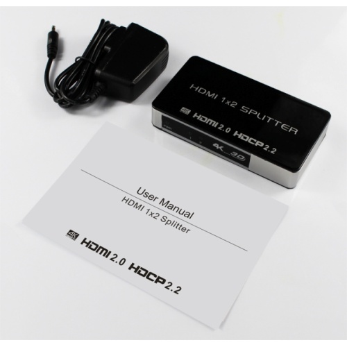 HDMI Splitter 2.0 1x2 with 1 input 2 outputs support 4k 60Hz