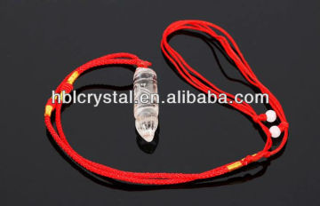 Lucky crystal brush pendant for necklace
