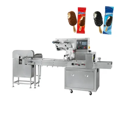 Automatic Flow Wrapping Ice Cream Pillow Packaging Machine