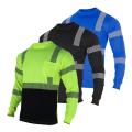 Reflective Green Mens Work High Visibility Safety Shirts