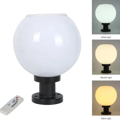 Remote Control Waterproof IP65 Solar Garden Pillar Lights