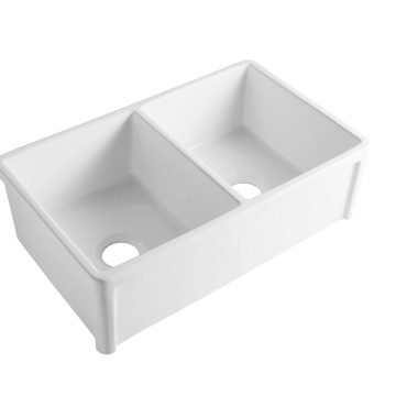 Double Bowl Ceramic Farmhouse Sink for Kitchen