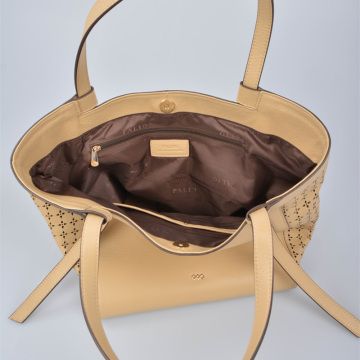 Sac fourre-tout en cuir pour femme avec trous d&#39;étoiles