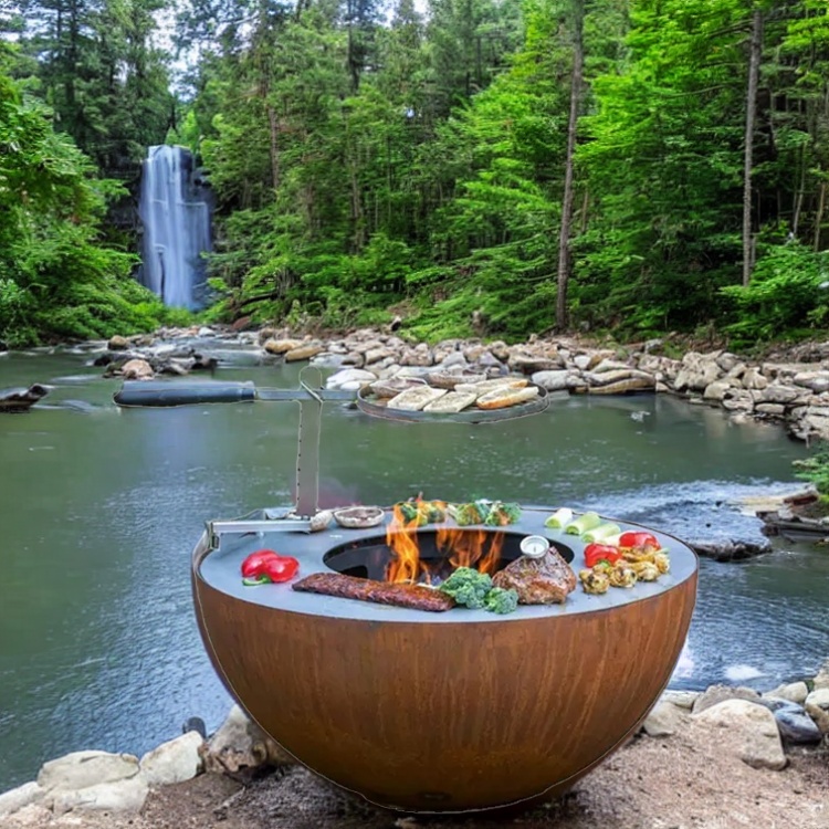 Weathering steel barbecue