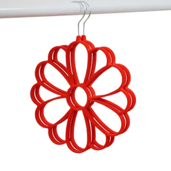 Classic Flocked Belt Hanger: Stylish and Elegantly Designed for Your Velvet, Silk, and Flocked Flower Scarves