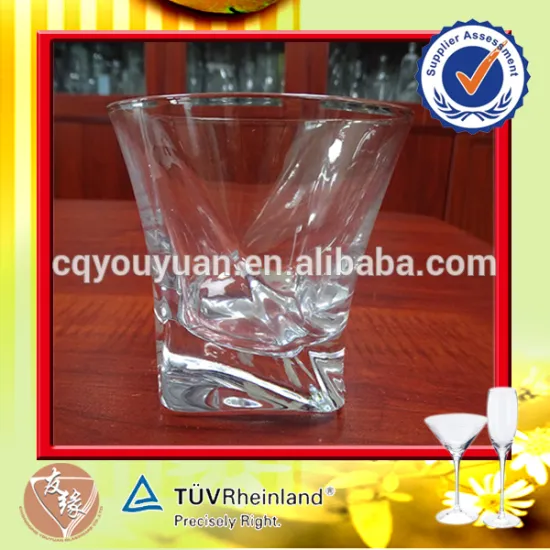 30 cl custom brand new super flint glass unique twisted drink glass cup