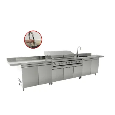 Stainless Steel BBQ Grills Modular Kitchen Cabinet