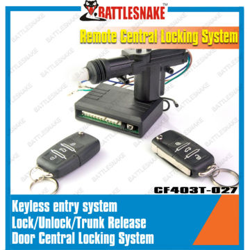 HOT selling multiple function 2-wire and 5-wire remote central locking system with VW flip key remote blade 433.92mhz