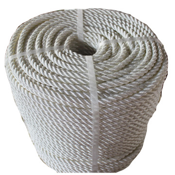 China White 3 Strand Twisted Polyester Hawser Rope for Ship Mooring or Towing