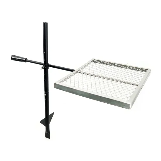 Swivel Camping Grill Grate Set: Portable and Durable Campfire Cooking Grill for Outdoor Bushcraft Fire Pits