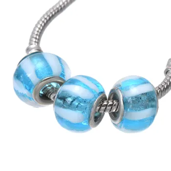 murano glass beads charm love silver energetic lucky charm bracelet