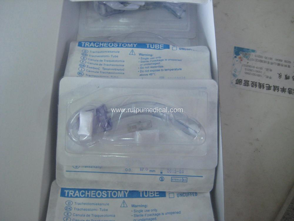 Surgical Disposable PVC Tracheotomy Tube Without Cuff