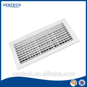 Double deflection supply air register/air grille