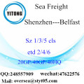 Puerto de Shenzhen Transporte marítimo de carga a Belfast