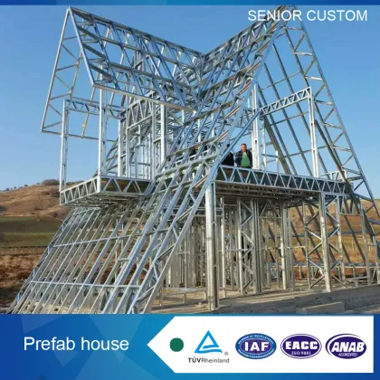 A shape house Villa Light steel villa quick installation LGS Villa