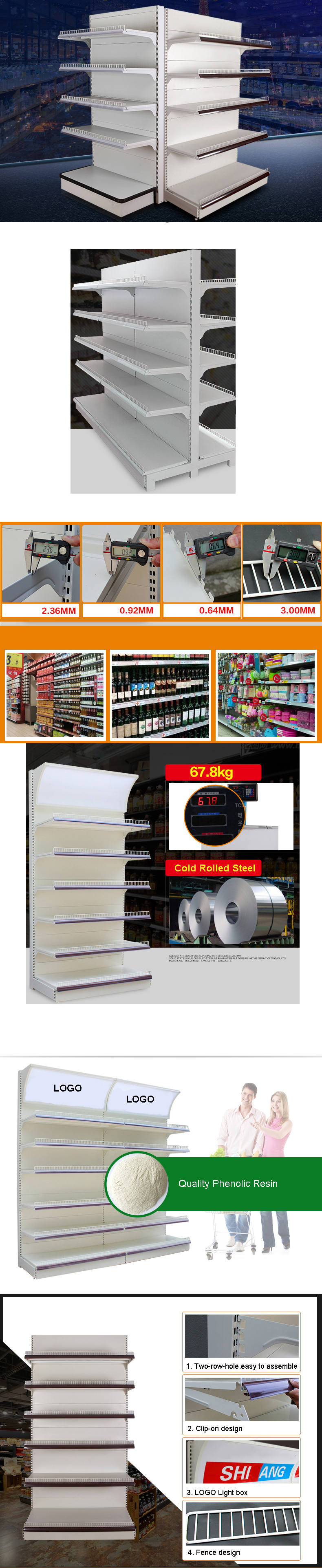  Supermarket Shelves Food Display Stand