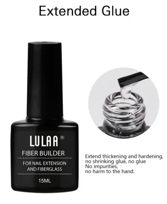 Nail Extension Glue + 10/20 pcs Nail Extension Fiberglass (Fiber glass Silk Nails Wrap Stickers Nail Form) Nail Art Tools TSLM1