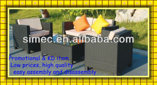 modern PE rattan wicker garden outdoor sofa SCKD-05