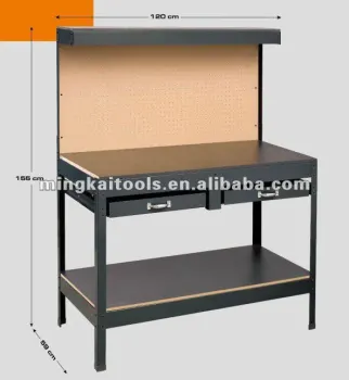 New Two Drawers Workbench Steel Worktable Station