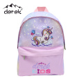 Pink transparent cartoon print backpack